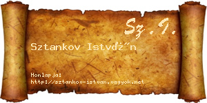 Sztankov István névjegykártya